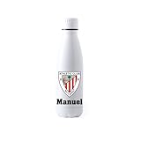 Genérico Bidones - Bilbao- Botella, Bidón, Cantimplora de Acero Inoxidable, Capacidad de 700 ml, Color Blanco, Producto Personalizado por L3D