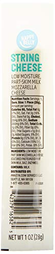 Amazon Brand - Happy Belly Mozzarella String Cheese, 24 Count, 24 Ounce Pack #TOP1