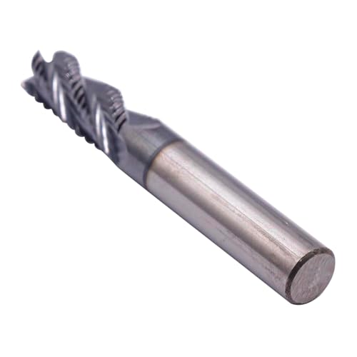 Image of 5Pcs 3 /8 inch 4 Flute Solid Carbide Roughing End Mills, ALCrSiN Nano Coated | 35 Degree Helix, 3 /8 inch Cutting Diameter, 3 /8 inch Shank Diameter, 7 /8 inch Length of Cut, 2-1 /2 inch Overall Length