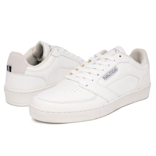 Image of Nautica Men's Casual Lace-Up Sneakers - Classic Low-Top Tennis Fashion Sneakers
