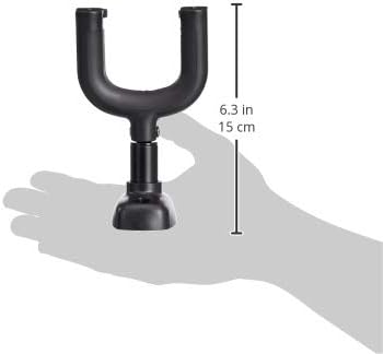Amazon Basics Wall Mount Auto Lock Hanger Holder for Acoustic Electric Bass Guitar - Rectangle Base, 3-Pack