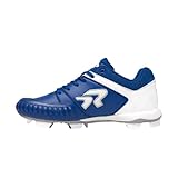 Rip It Ringor Flite Softball Cleats with Pitching Toe for Women | Lightweight, Durable, and Superior Traction | Designed for Female Athletes | Size 5.5 | Royal & White