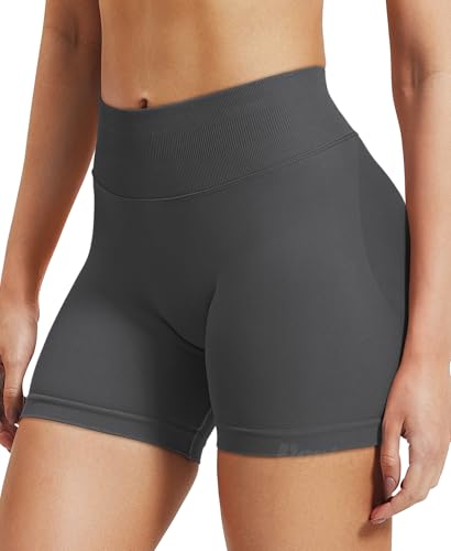 Image of VOYJOY Women Workout Impact Shorts 2.5 inch / 3.6 inch / 4.5 inch / 6 inch Scrunch Butt Booty | Tummy Control, High Waisted, Bike Short, Gentle Compression, for Women