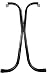 Table Leg Class A Customs (1) Black Folding RV 27.5"