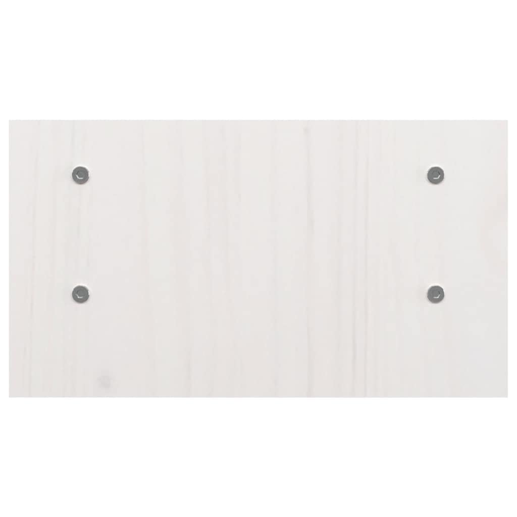 Supporto per monitor bianco in legno di pino massiccio, 50 x 27 x 15 cm, rialzo ergonomico per PC, laptop, tablet, organizer da scrivania salvaspazio per ufficio e home office