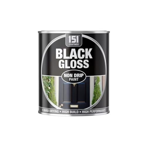 SDMAX Black Gloss Non-Drip Paint Hard Drying Durable Finish Long Lasting Non-Cracking Easy To Use Ideal Use On Metal Wood Concrete Blackboards. 300ml (1PCS)