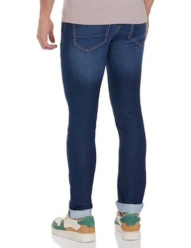 Image of Peter England Men's Slim Tapered Jeans | Denim | Premium | Modern Fit