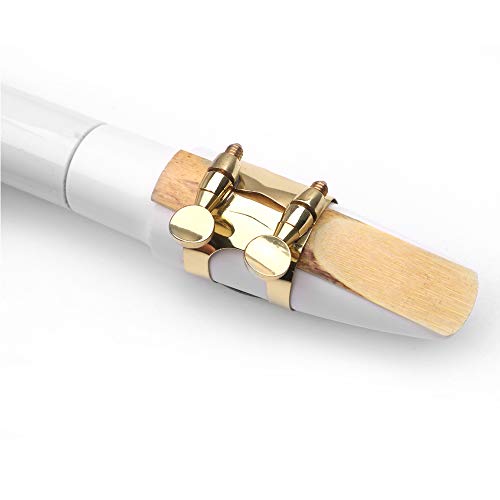 KKmoon Muslady Saxofone de Bolso Branco Mini Saxofone Portátil Pequeno Saxofone de Plástico com Bols