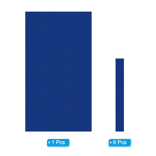 PATIKIL Billardtuch 8 Fuß Professionelles Pooltischfilz mit 6 Filzstreifen, Snooker Tuch Filz Billardschutz Ersatz Zubehör für Indoor Billardtisch Billard Zubehör Bars Clubs, Blau