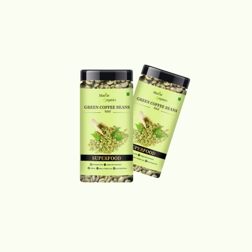 ManHar Organics Columbian Green Coffee Beans Jar 300gm(Pack of 2) - natural Immunity Booster and Weight Management Partner (150x2)