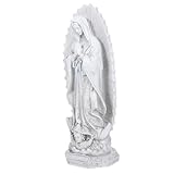 Statue vierge de bureau: fabriquée en résine, la statue vierge n'est pas facile à casser à décorer, peut être utilisée pendant longtemps, décoration chrétienne
