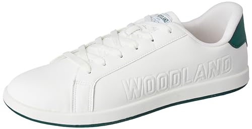 Woodland Mens White/Green PU Sneakers-6 UK (40EURO) (SNK 4541022) (B0D3HXKQRR) Amazon Price History, Amazon Price Tracker