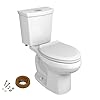American standard 606aa002020 h2option two piece toilet with toilet seat and wax ring elongated front chair height dual flush white 092 128 gpf  urban country home decor