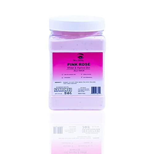 All in beauty Jelly Mask Powder for Facials Skin Care, Professional Peel off Facial Mask to remove skin blemishes, Moisturizing, Jelly Mask Facial Kit for Skin Care (Pink Rose).