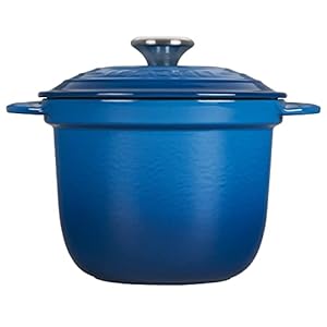 Le Creuset Enameled Cast Iron Rice Pot with Lid & Stoneware Insert, 2.25 qt., Marseille