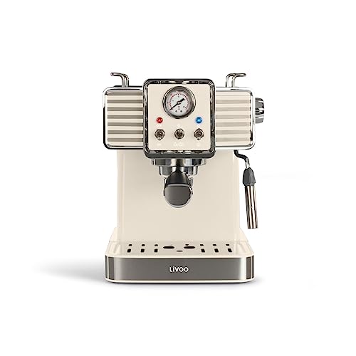 Livoo – Macchina da caffè espresso DOD174C – 15bar, caffè macinato e cialde ESE, 1,5L, 1350W