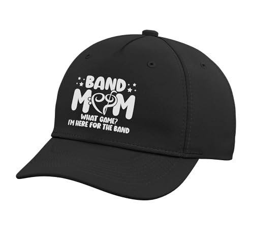 Funny Band Mom Marching Band Mother Marching Band Mama Adjustable Printed Baseball Hat, Black