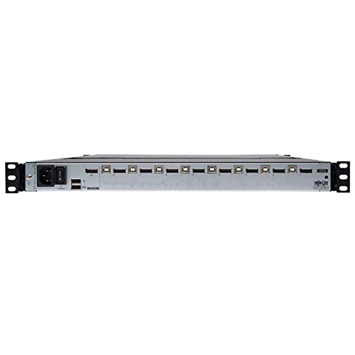 Image of Tripp Lite, NetDirector, 16-Port, DisplayPort, KVM, Switch, Console w / 17 in. LCD, Dual Rail, 1U Rack-Mount (B030-DP16-17D)