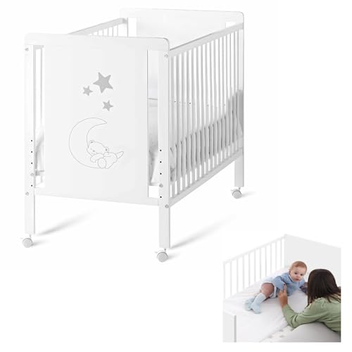 Cool Dreams - Cuna Bebe Indi, Blanca Y De Madera De Haya Y 5 Alturas De Somier