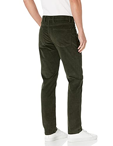 Goodthreads Men's Slim-Fit 5-Pocket Comfort Stretch Corduroy Pant, Olive, 32W X 32L #TOP1
