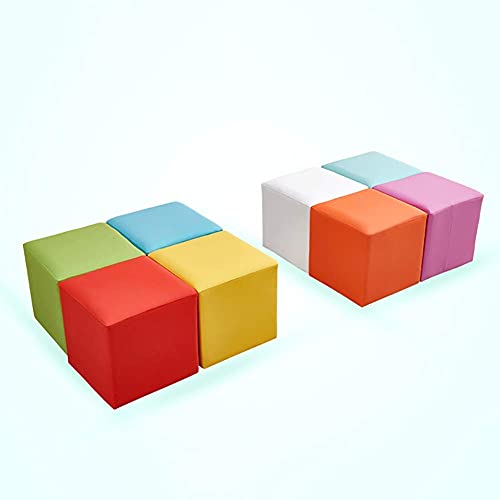 Pouf cube rembourré pour table basse, petit banc de salon confortable - 4