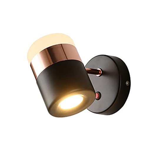 Lámpara de Pared LED con Interruptor - Apliques de Pared de 5 W, luz de Lectura, Compatible con Interiores, dormitorios, Salas de Estar, pasillos, baños, tocadores, lámparas de Pared, candel