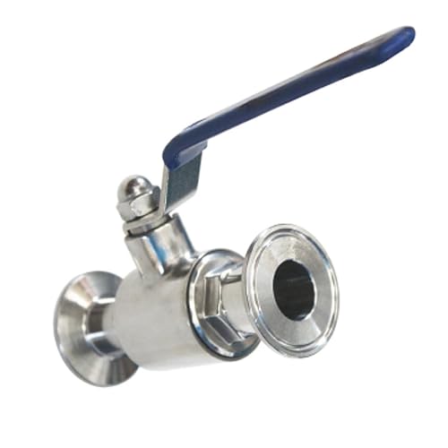 Válvula de bola sanitaria de acero inoxidable 304 con triple abrazadera de 25mm 2
