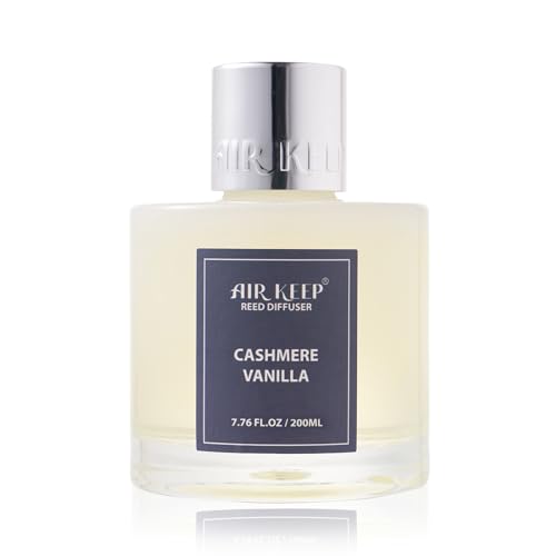Image of Airkeep Reed Diffuser Set /Cashmere Vanilla /6.76 fl oz(200ml) /1 Pack /Home & Office Decor Aromatherapy Diffuser Oil Gift Set