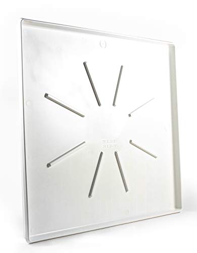 Image of Camco Low Profile Washing Machine Drain Pan | 30 -inches x 34 -inches (OD) and 29-inches x 33-inches (ID) | White (20786)