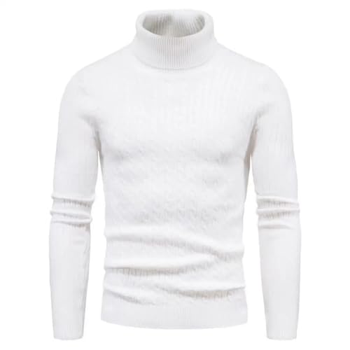 Men's Pullover Sweaters Long Sleeve High Collar Casual Thickened Warm Solid Color Sweater3