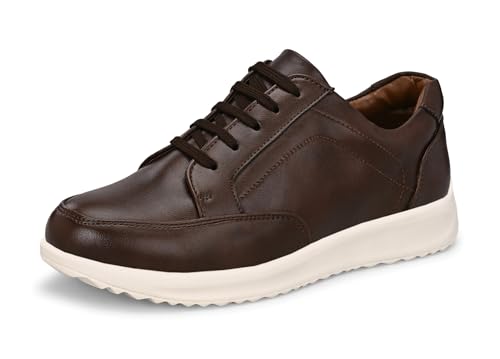 Image of Men's Lightweight Comfort Walking Shoes | Stylish Casual Shoes | Cushioned Sole Casual Footwear | Brown Color