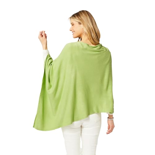 Coco + Carmen Womens Ponchos for Women - Lightweight Womens Shawl in Creamy Lime, Open Front Poncho Sweater for Women, Versatile Sweater Cape Poncho2