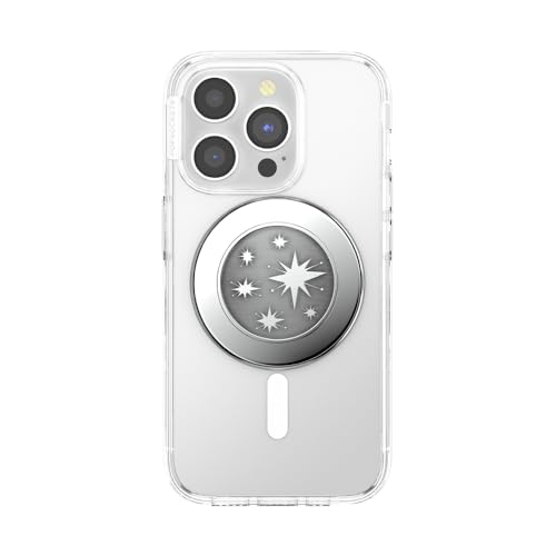 Image of PopSockets Round Phone Grip Compatible with MagSafe, Adapter Ring Included, Phone Holder, Wireless Charging Compatible - Enamel Astro