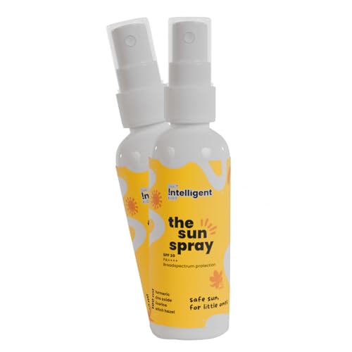 Image of Tuco Kids 2 in 1 Sunscreen Spray with SPF 30 | Turmeric, Licorice, Mango Butter | UVA /UVB PA++++ | Broad Spectrum | Benzophenone- 3 and Avobenzone Free | Ages 2-5, 5-10, 10-15 | 100 ml-Pack of 2 |
