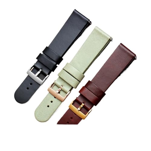 XTVKFWJAB Bracelet de montre en cuir compatible avec Komono Nomos, étanche, résistant à la transpiration, souple et confortable, 18, 20, 22 mm, for homme, dégagement rapide(Light Brown-Steel) – vue 3