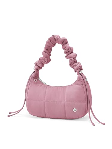 Image of WESTBRONCO Small Puffer Shoulder Bag, Quilted Crescent Crossbody Bags for Women Nylon Daily Purse, Womens Puffy Handbags
