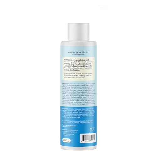 Image of Hello Bello Baby Premium Bubble Bath, Fragrance Free for Sensitive Skin, 10oz Bottle (Pack of 2)