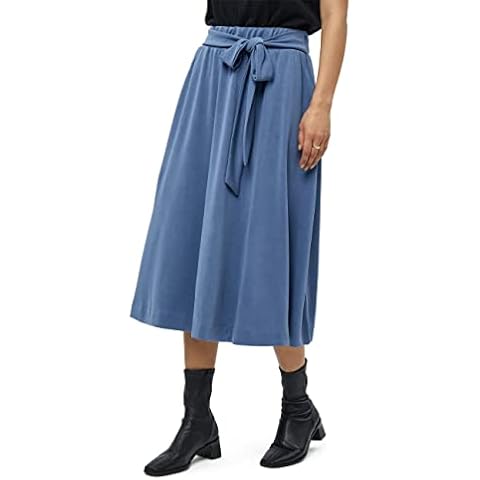 Minus Addilyn Tie Front Midi Skirt Azul Cover