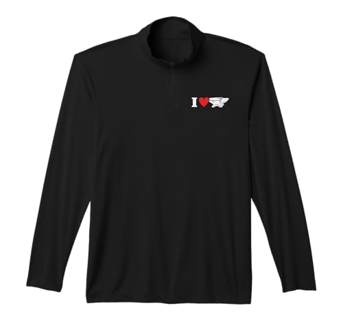 Blacksmith Amvil Love Forged Hammer Love Forging Performance Quarter-Zip Top