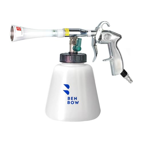 Versatile ed efficace - la pistola nebulizza sia l'aria che la soluzione detergente, con regolatore per adattare l'intensità del liquido. Rimuove lo sporco da pneumatici, sedili, tappetini e tetto. Pulisce a fondo rivestimenti in plastica ruvida, bocchette di ventilazione e rivestimenti delle porte. Utile anche in casa per pulire divani. Ideale per seggiolini auto e per rimuovere peli di cane dai sedili auto.