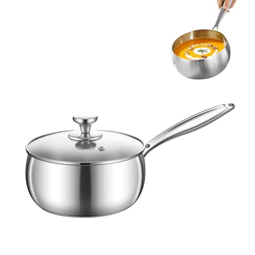 Wok de Acero Inoxidable 304 con Tapa, 7.87 in miniatura 1