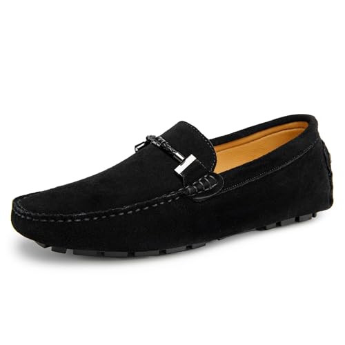 Image of Go Tour New Mens Casual Loafers Moccasins Slip On Driving Shoes Black 9.5/43