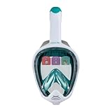 Captain Mike Vollgesichts-Schnorchelmaske mit Dry Top – 180° Panorama – CO₂-Ventil & Anti-Fog...