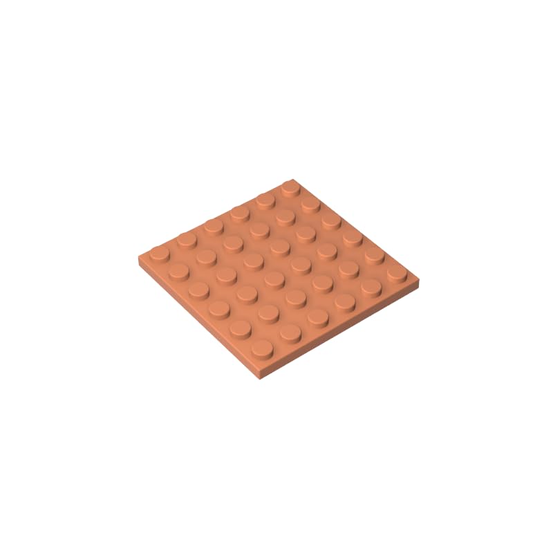 GDS-523 Compatible with LEGO 3958 Foundation Plate 6x6, flesh color, 10 PCS โ image 1