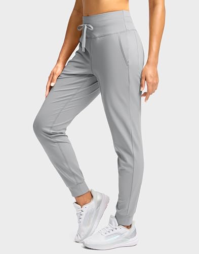Image of Soothfeel Womens Joggers with Zipper Pockets High Waisted Sweatpants Athletic Leggings Pants for Workout Running Yoga