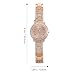 Imagen de PartyKindom Reloj de pulsera para mujer de cuarzo con brillantes brillantes y números romanos