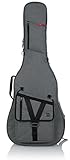 Gator Cases Transit Series Acoustic Guitar Gig Bag; Grey Exterior (GT-ACOUSTIC-GRY)
