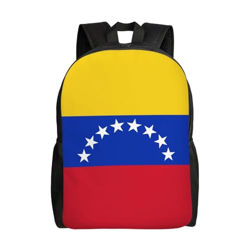 ERCgad Mochila de senderismo ligera con estampado de la bandera de Venezuela, para viajes, oficina, trabajo al aire libre