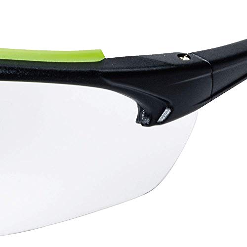 Sellstrom S72000 XP410 SAFTEY GLASSES - CLEAR, ANTI-FOG (K & N Rated), BLACK/GREEN - Image 2