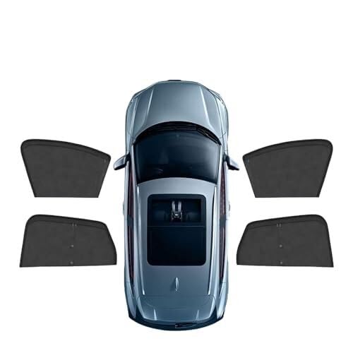 Tendine parasole per finestrini auto Tendina parasole per finestrino auto per Hatchback 2011-2018, traspirante, per la privacy, con protezione UV, ventosa magnetica, 4 pezzi
